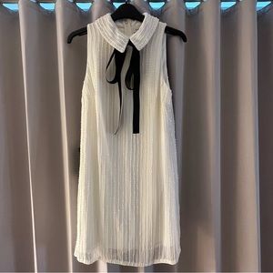 Bebe Beaded Tie Neck Dress